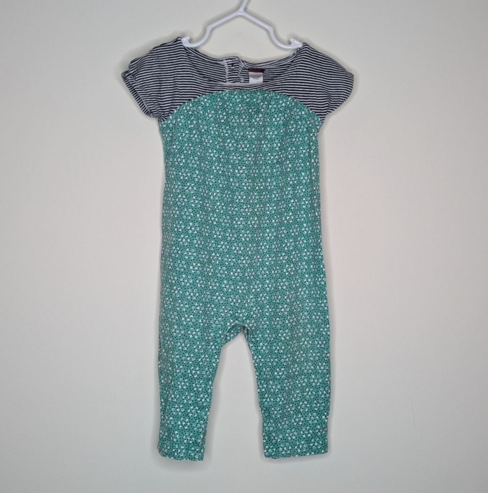 Tea Collection Stripe Polka Dot Romper 6-12m